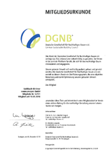 DGNB Membership certificate
